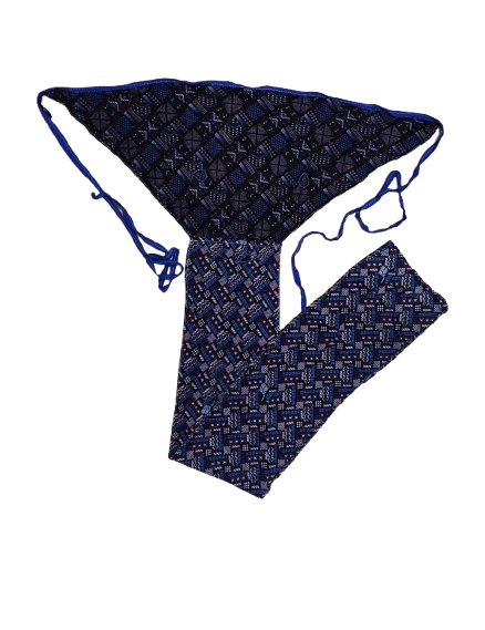 Set of 3 soft cotton langota browny, brown and printed blue different print and design Handcrafted Traditional Yoga Workout Sports Underwear Banaras