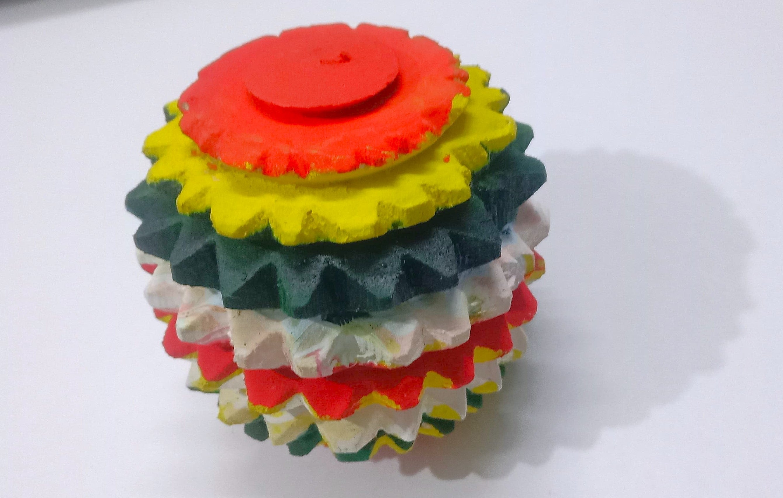 combo of  pen and plam Massager set 6 inches Manual Acupressure Handcrafted Body and Health Round Massager yellow,green and red