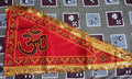 Ohm Religious Flag 20X39 inch Mix Cotton Hindu Pooja Puja Traditional