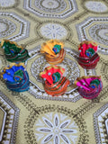 Set of 6 kanha ji pagdi Turban  Handcrafted headgear 2X1.5 inch Hindu pooja Religion