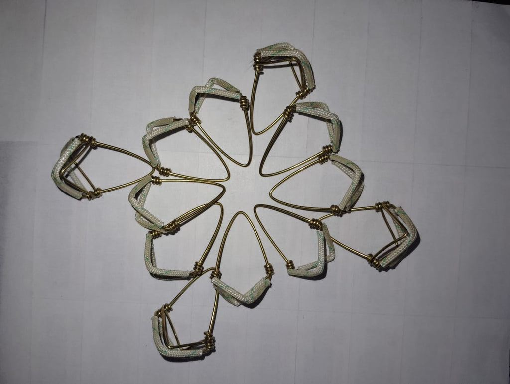 New 6 Pcs Iron+ 6 Brass single Wire Mizrab Mijrab Sitar Musical Instrument