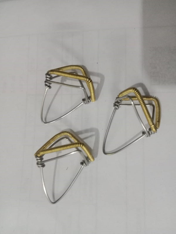 New 3 Pcs double  wire Brass Special Mizrab Meezrab Mijrab Professional  Musical instrument sitar