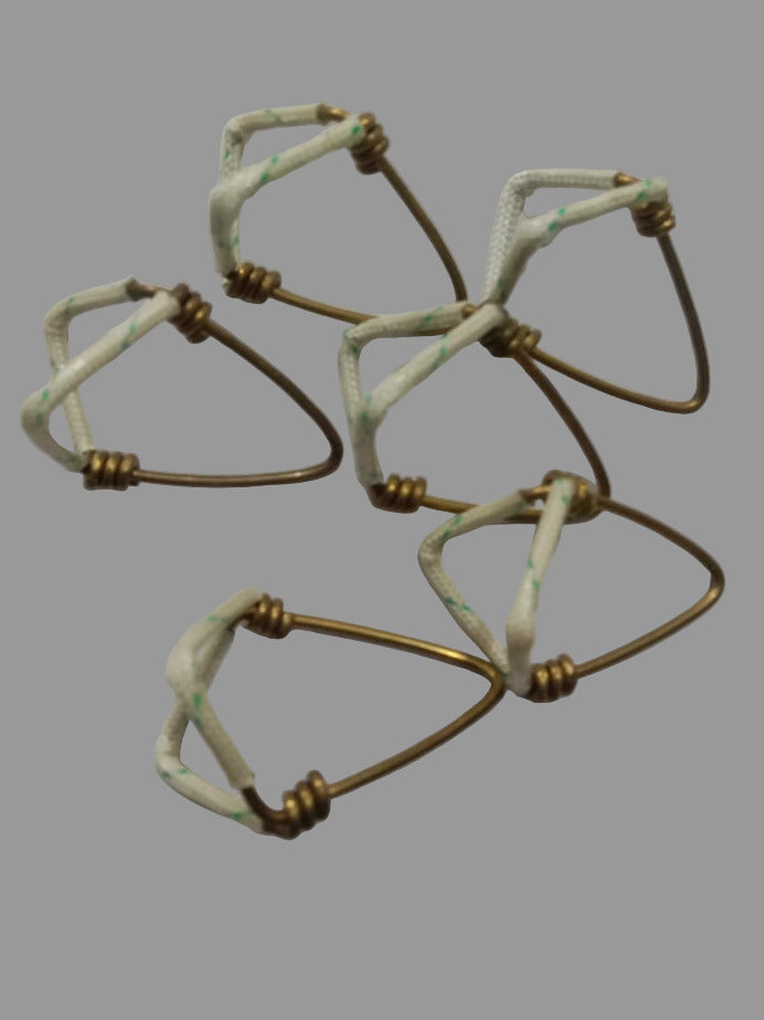 New 6 Pcs Single Wire Grib Brass Mizrab/ Mijrab Professional Musical Instrument from Banaras