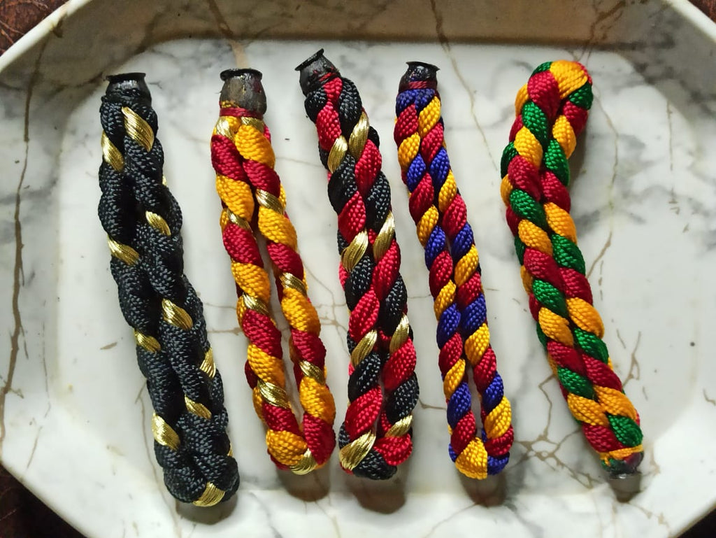 New Combo of 5 Wrist Band Multicolour Traditional  Kaal Bhairav Ji Hindu Religious Banaras Fashion