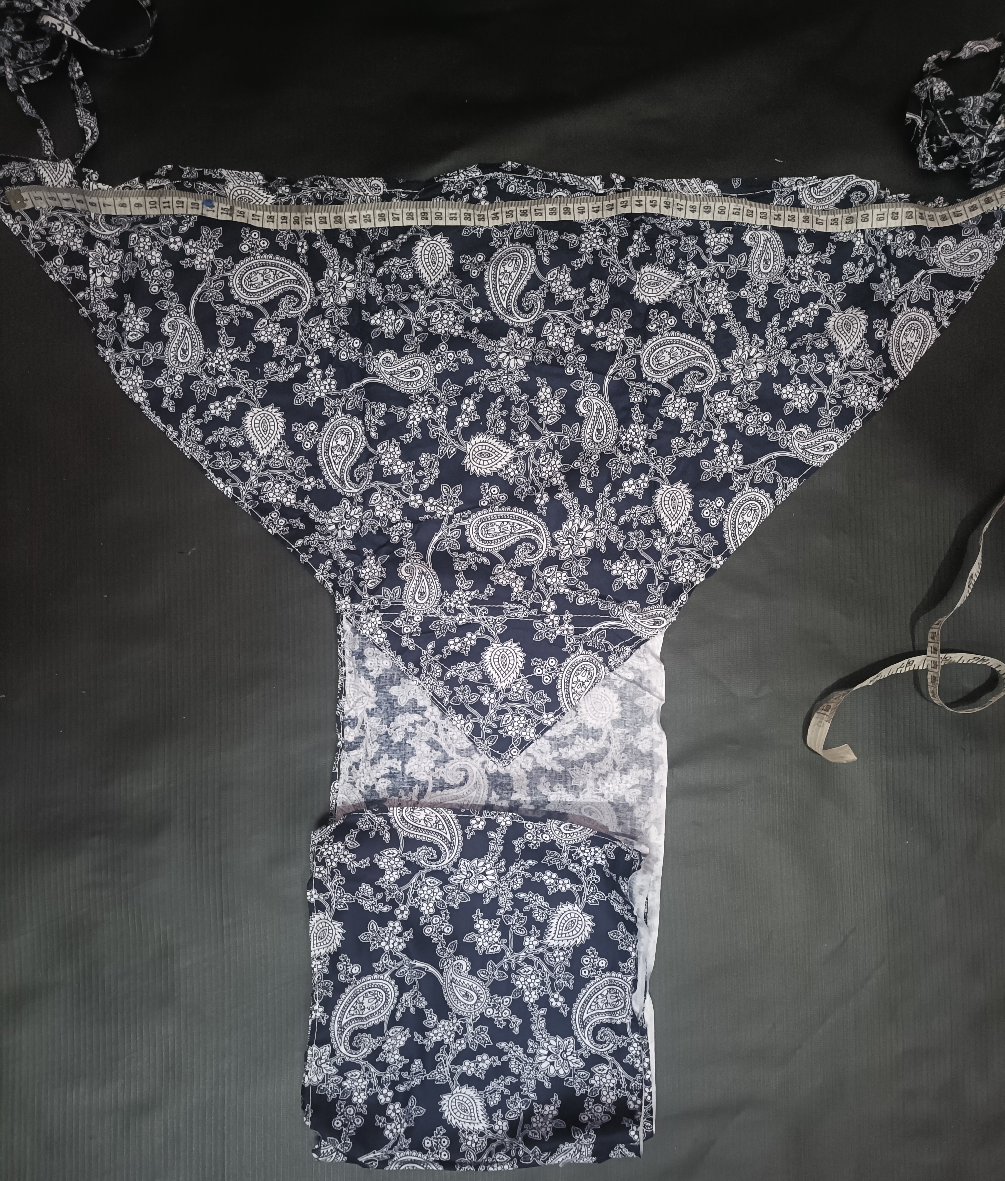 Soft Cotton Langota Dark blue and White for Female Yoga Workout Sport Traditional Koupean Lingerie