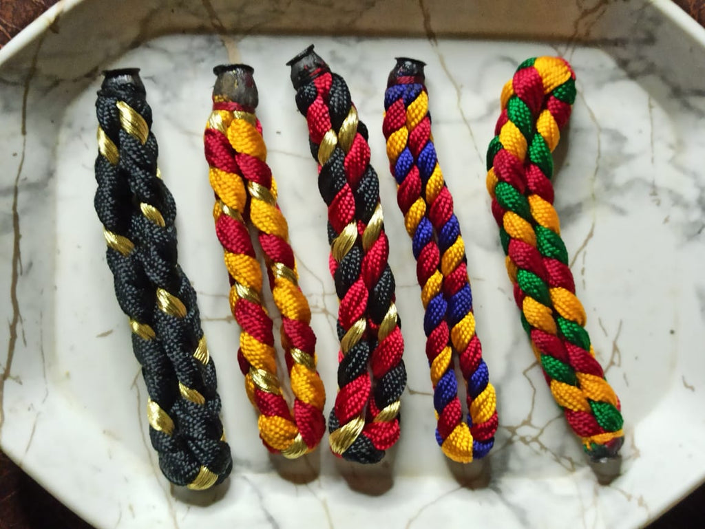 New Combo of 5 Wrist Band Multicolour Traditional  Kaal Bhairav Ji Hindu Religious Banaras Fashion