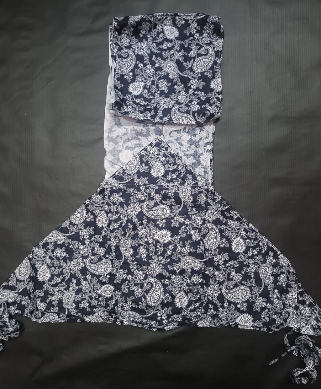 Soft Cotton Langota Dark blue and White for Female Yoga Workout Sport Traditional Koupean Lingerie