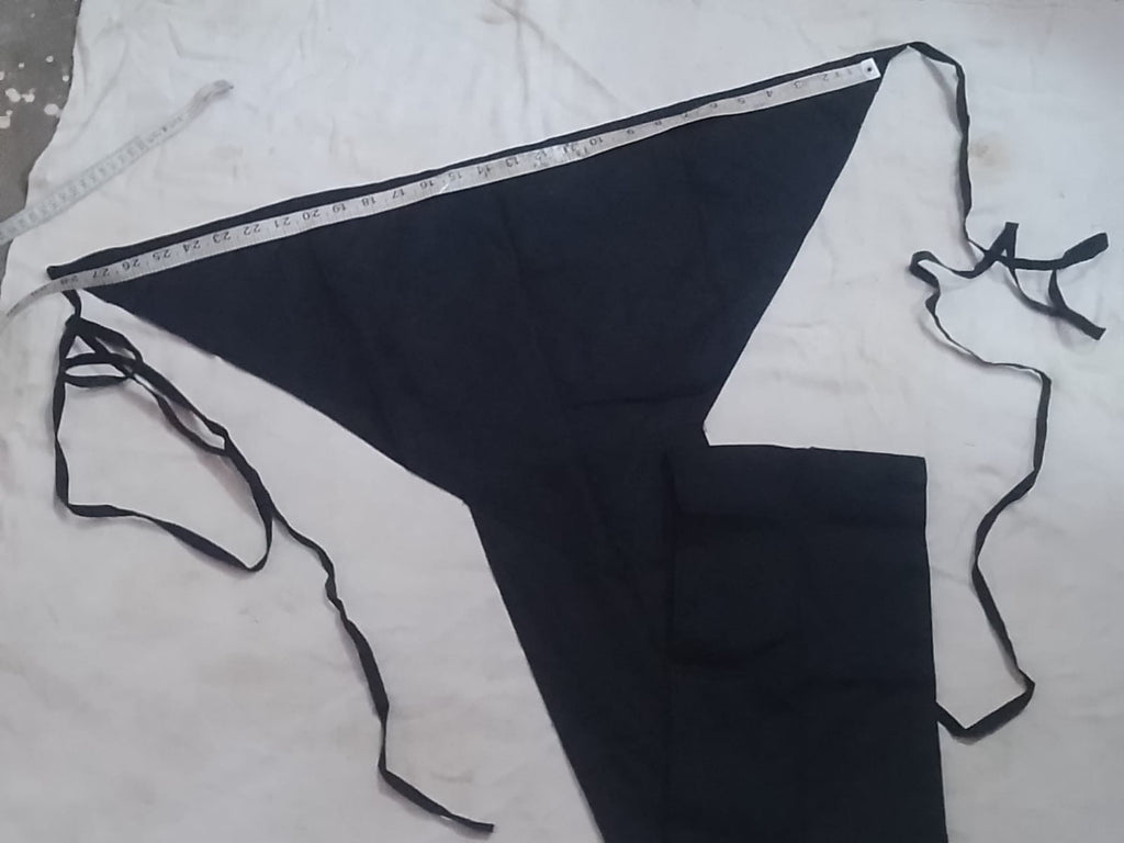 Black Cotton Langota Koupean Traditional Outfits Yoga Sports Workout Handcrafted Banaras