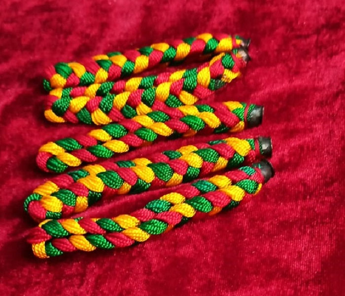 New Combo of 5 Wrist Band Hindu Religious Multicolor Kaal Bhairav Ji Band Pooja Banaras