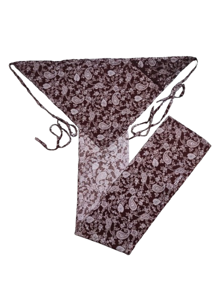 Printed Langota Soft Cotton Maroon and White For Female Sports Yoga Lingerie Workout Traditional Koupean