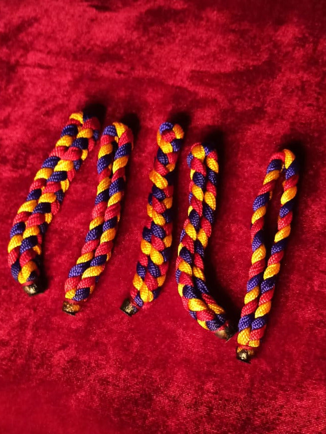 NEW 3 PCS KAAL BHARAV ji WRIST BAND RELIGIOUS HINDU PUJA FASHION VASTU BANARAS