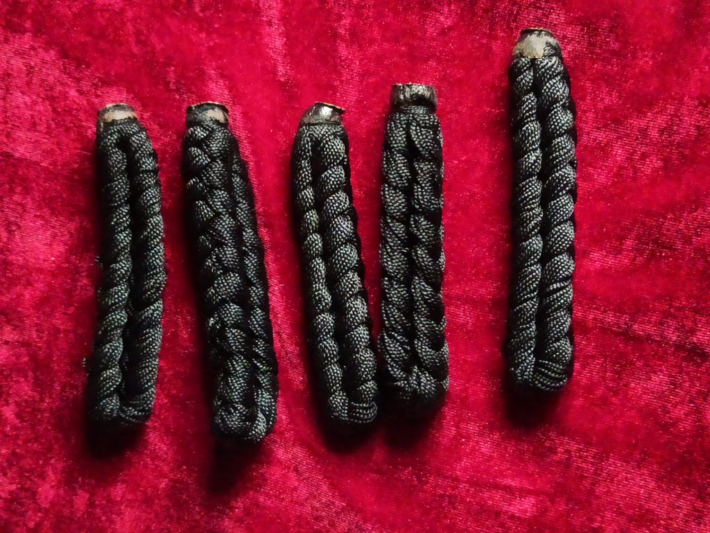 Religious cotton knitted wristband  SET OF 5 unisex BLACK  Banaras India  energisd in temple