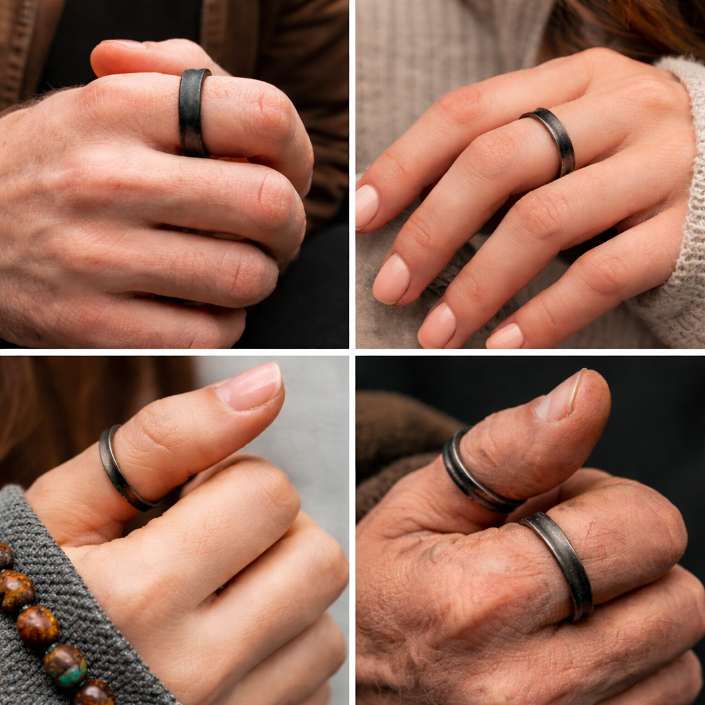 2 pcs Iron ring Free size Hinhu Religious puja pooja Banaras