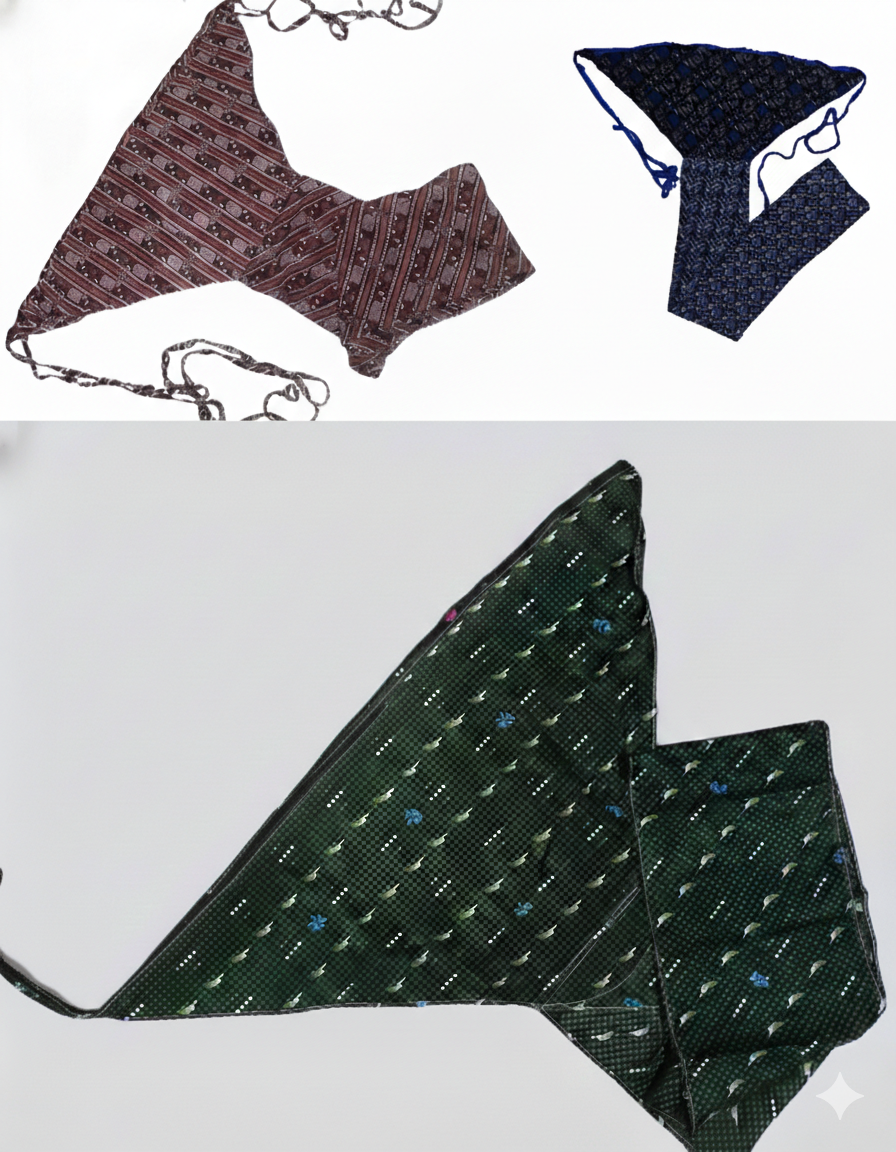 Set of 3 Soft cotton langota chocolaty, green and printed blue different print and design Handcrafted Traditional Yoga Workout Sports Underwear Banaras