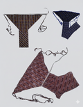 Set of 3 soft cotton langota brown,chocolate  and printed blue different print and design Handcrafted Traditional Yoga Workout Sports Underwear Banaras