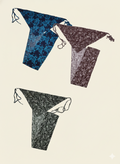 Set of 3 soft cotton langota blue and black, printed green and printed maroon different print and design Handcrafted Traditional Yoga Workout Sports Underwear Banaras