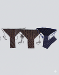 Set of 3 soft cotton langota browny, brown and printed blue different print and design Handcrafted Traditional Yoga Workout Sports Underwear Banaras