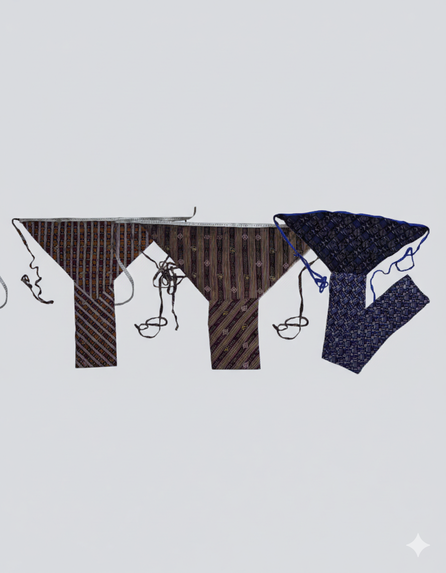Set of 3 soft cotton langota browny, brown and printed blue different print and design Handcrafted Traditional Yoga Workout Sports Underwear Banaras