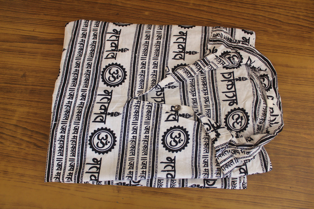 Mahakal Printed Cotton Kurta Religious Unisex Traditional Fashion  BanarasMahakal Printed Cotton Kurta Religious Unisex Traditional Fashion  Banaras