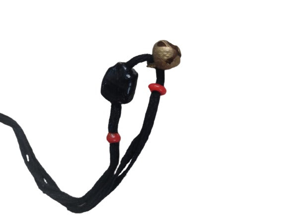 Black Waist Thread with Bell Charm Hindu Religious Pooja Protection Thread