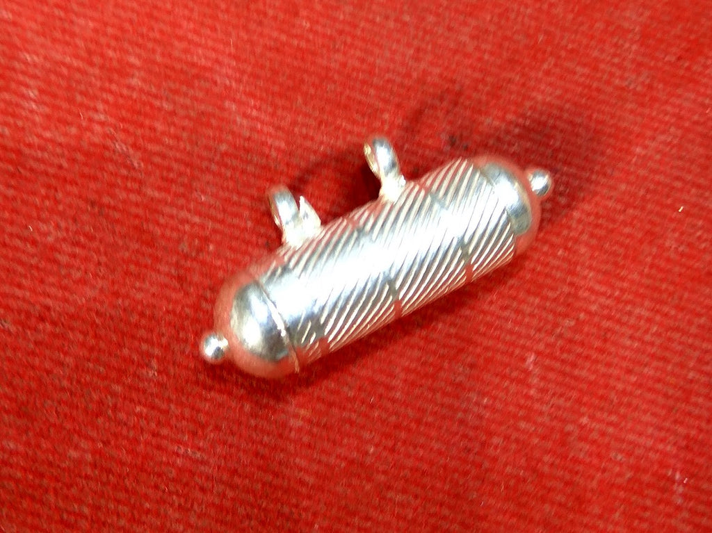2 Pc Cylindrical Design Aluminium Tabij Pendant for Religious & Spiritual Use