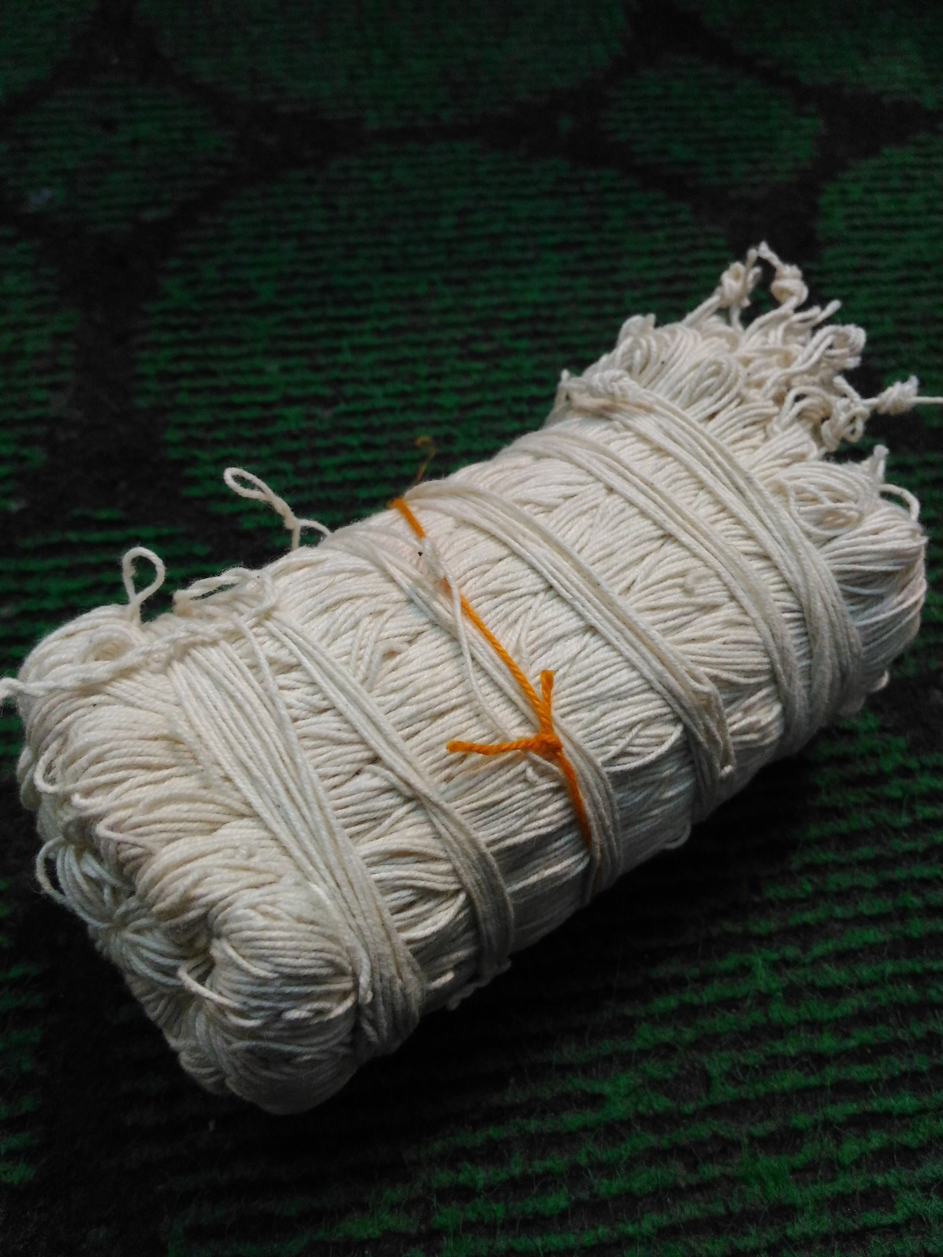 set of 2 yellow and white janeu thread traditional Hindu pooja puja Religious