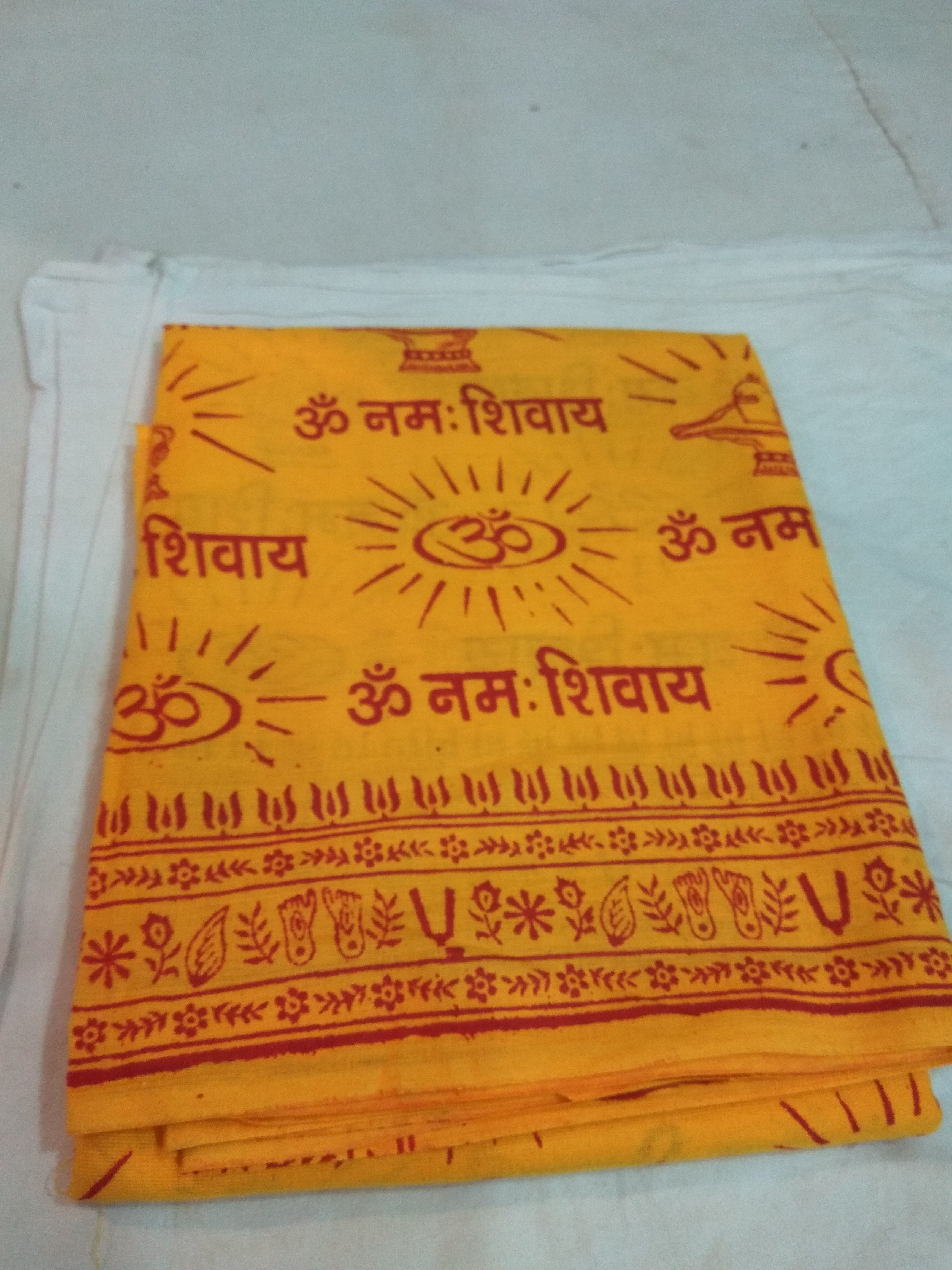 OM NAMAH SIVAY CHHADAR/DUPATTA PRAYER SHAWL RELIGIOUS BANARAS PUJA SPIRITUAL