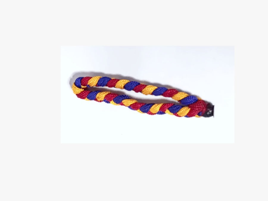 Religious cotton knitted wristband  SET OF 5 unisex multicolour Banaras India  energisd in temple
