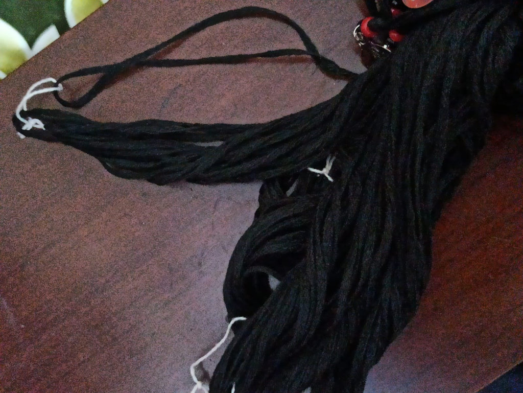 Religious Black Thread Bracelet with Coin Shape Pendant Red & Black Beads Traditional Hindu Adjustable Wrist Thread