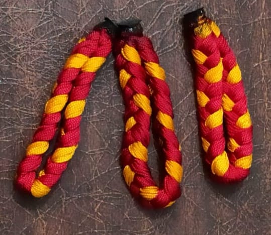 New Set of 5  wrist Band Cottton Hindu pooja Unisex Kaal Bhairav Ji Religious Band Banaras