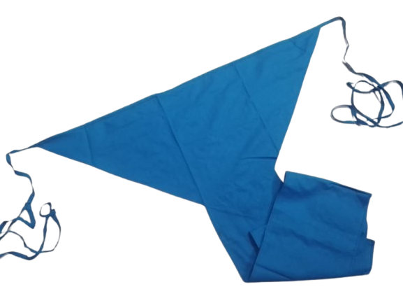 Blue Cotton Langota Koupean Traditional Outfits Yoga Sports Workout Handcrafted Banaras