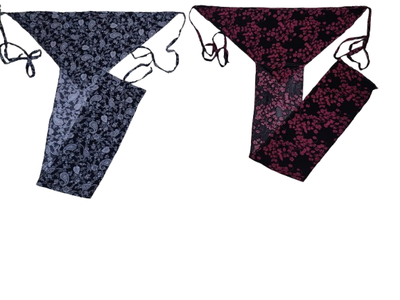 Pair of soft cotton langota navy blue and printed black and pink different colour and design Handcrafted Traditional Yoga Workout Sports Underwear Banaras