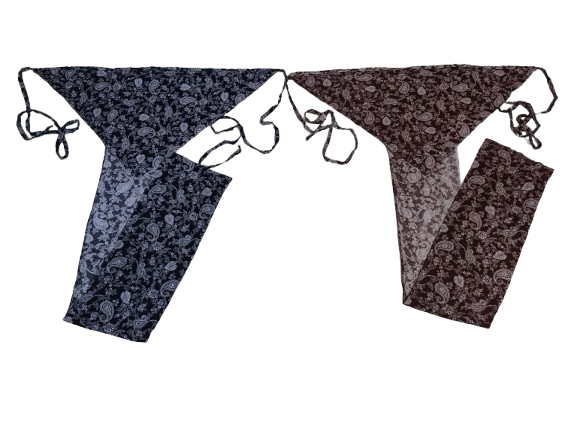 Pair of soft cotton langota navy blue and printed maroon different Handcrafted Traditional Yoga Workout Sports Underwear Banaras