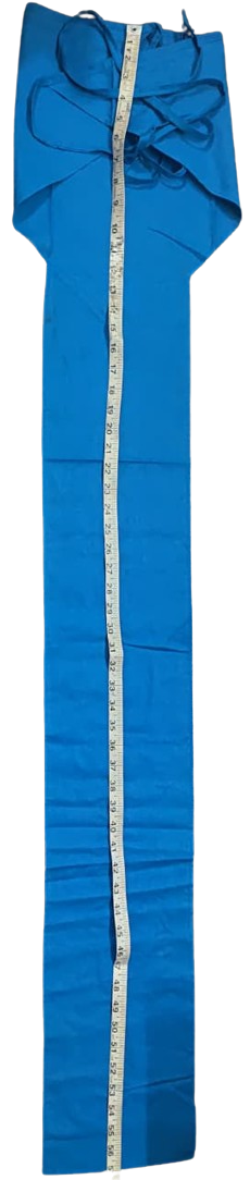 Blue Cotton Langota Koupean Traditional Outfits Yoga Sports Workout Handcrafted Banaras