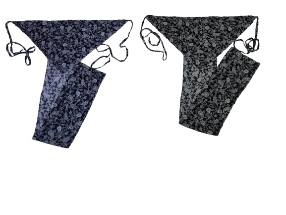 Pair of soft cotton langota navy blue and Printed green different design Handcrafted Traditional Yoga Workout Sports Underwear Banaras