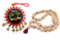 5 Inch Sun Face & Skull Mala Combo Spiritual Wall Hanging and Religious Beads Set for Home Décor