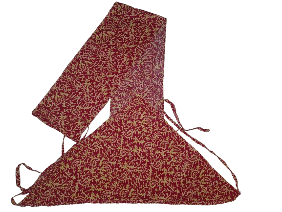 Printed Langota Soft Cotton Red and White  Sports Yoga  Workout Traditional Handcrafted Koupean Fashion Banaras