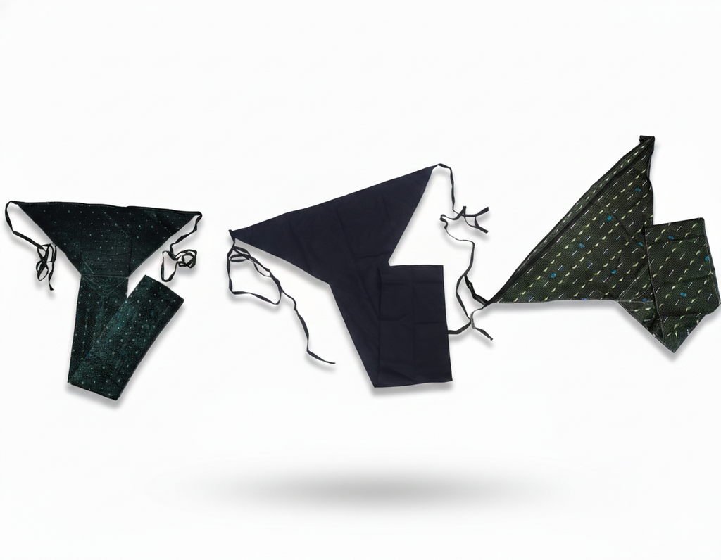Set of 3 soft cotton langota dark  green,black and green Handcrafted Traditional Yoga Workout Sports Underwear Bananas