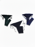 set of 3 soft cotton langota dark green,black and printed blue different print and design  Handcrafted Traditional Yoga Workout Sports Underwear Bananas