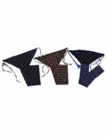 Set of 3 soft cotton langota black,browny and printed blue different print and design Handcrafted Traditional Yoga Workout Sports Underwear Bananas