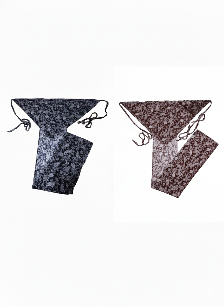 set of 2 soft cotton langota navy blue and printed  maroon for female Sports Yoga Lingerie Workout Traditional Koupean
