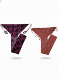 Pair of 2 soft cotton langota printed black , pink and red different print and design Handcrafted Traditional Yoga Workout Sports Underwear Banaras