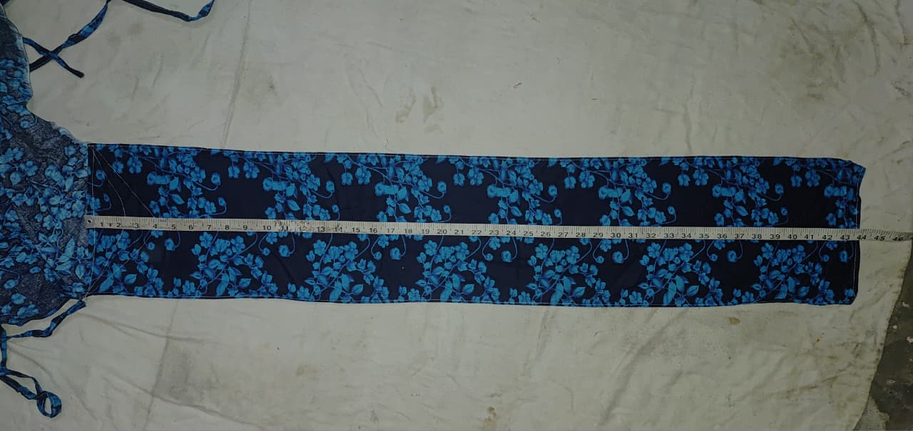 Blue and black  Cotton Yoga workout Traditional koupean Handcrafted Banaras