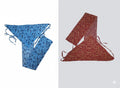 Pair of soft cotton langota printed sky blue and printed red different design Handcraftrd Traditional Yoga Workout Sports  Underwear Banaras
