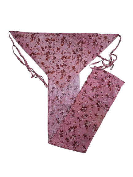 Cotton Light Pink Langota Handcrafted Traditional Yoga Workout Sports Designer Lingerie Underwear Banaras