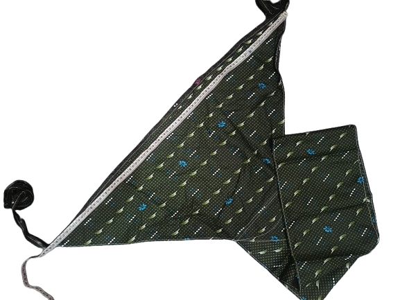 Green cotton langota printed yoga workout traditional Banaras Designer Handcrafted