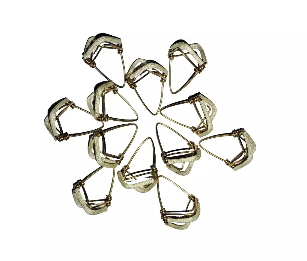 New 6 Pcs Iron+ 6 Brass  Double  Wire Mizrab Mijrab Sitar Musical Instrument Banaras