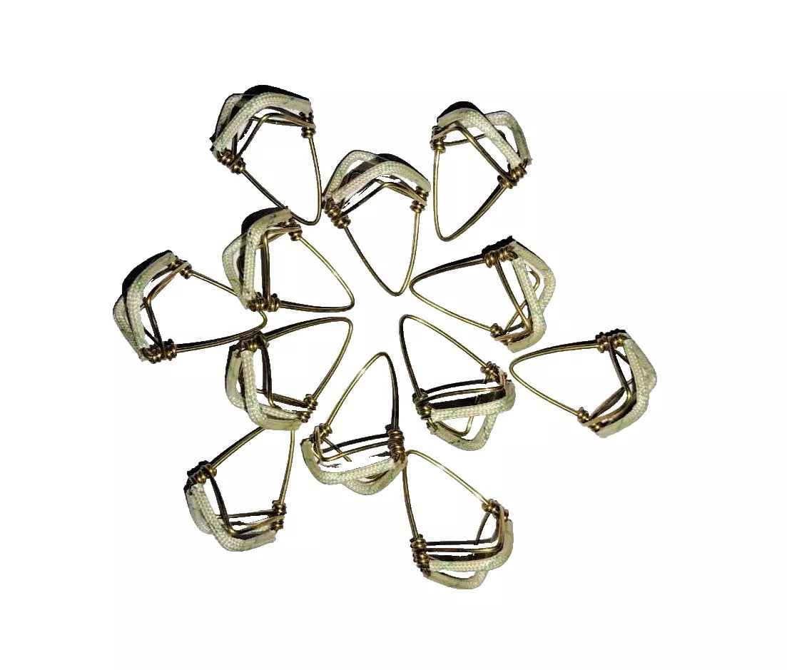 New 6 Pcs Iron+ 6 Brass  Double  Wire Mizrab Mijrab Sitar Musical Instrument Banaras