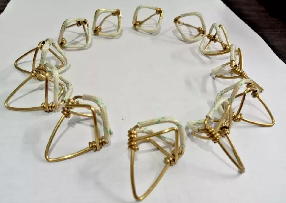 New 6 Pcs Iron+ 6 Brass  Double  Wire Mizrab Mijrab Sitar Musical Instrument Banaras