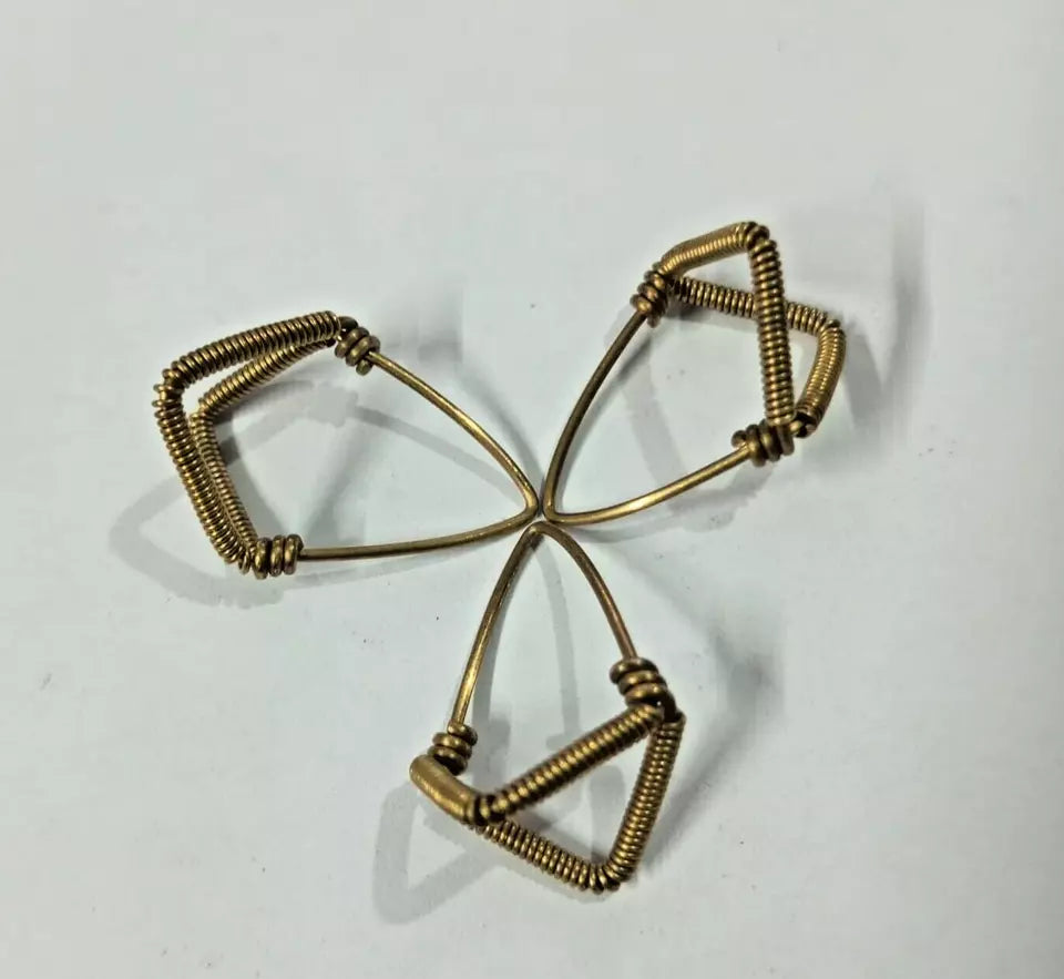 New 3 Pcs double  wire Brass Special Mizrab Meezrab Mijrab Professional  Musical instrument sitar